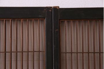 和製アンティーク　レトロデザイン　古い木の書院戸4枚セット