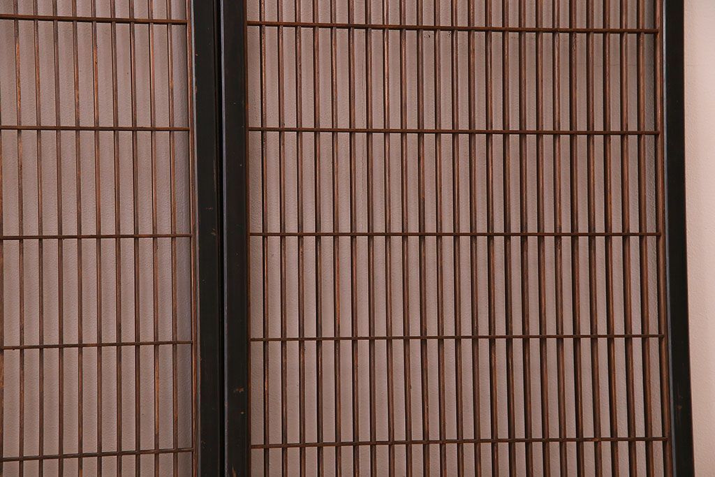 和製アンティーク　レトロデザイン　古い木の書院戸4枚セット