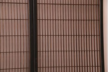 和製アンティーク　レトロデザイン　古い木の書院戸4枚セット