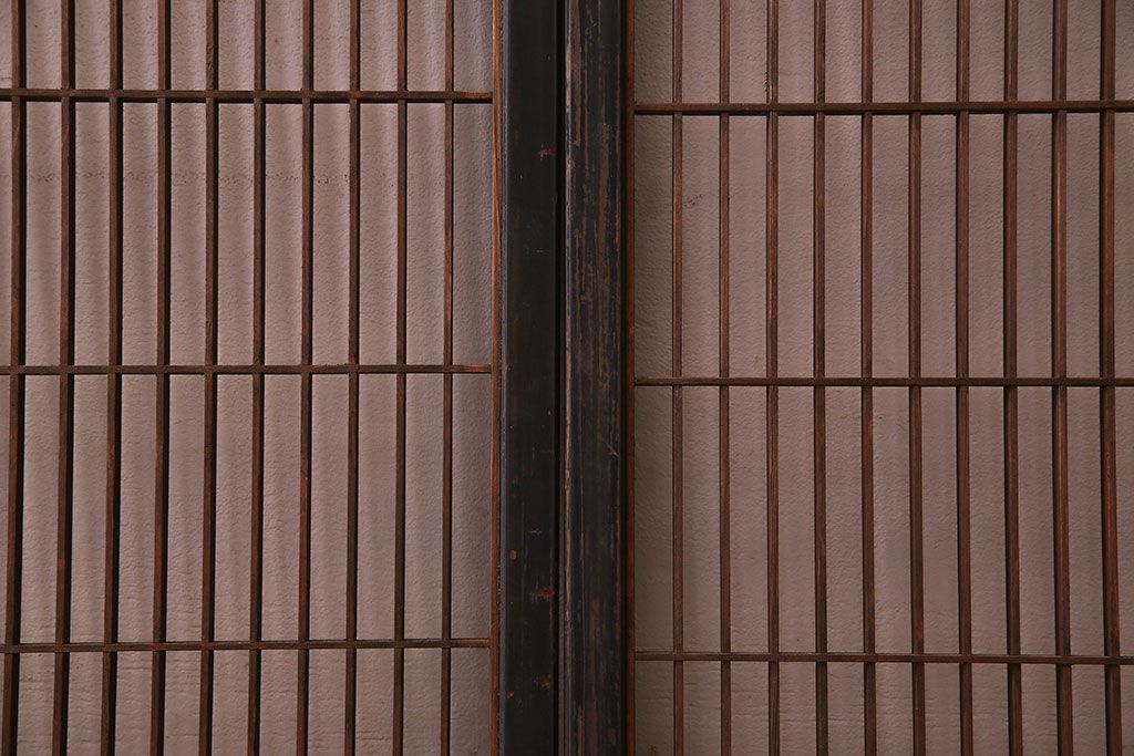 和製アンティーク　レトロデザイン　古い木の書院戸4枚セット