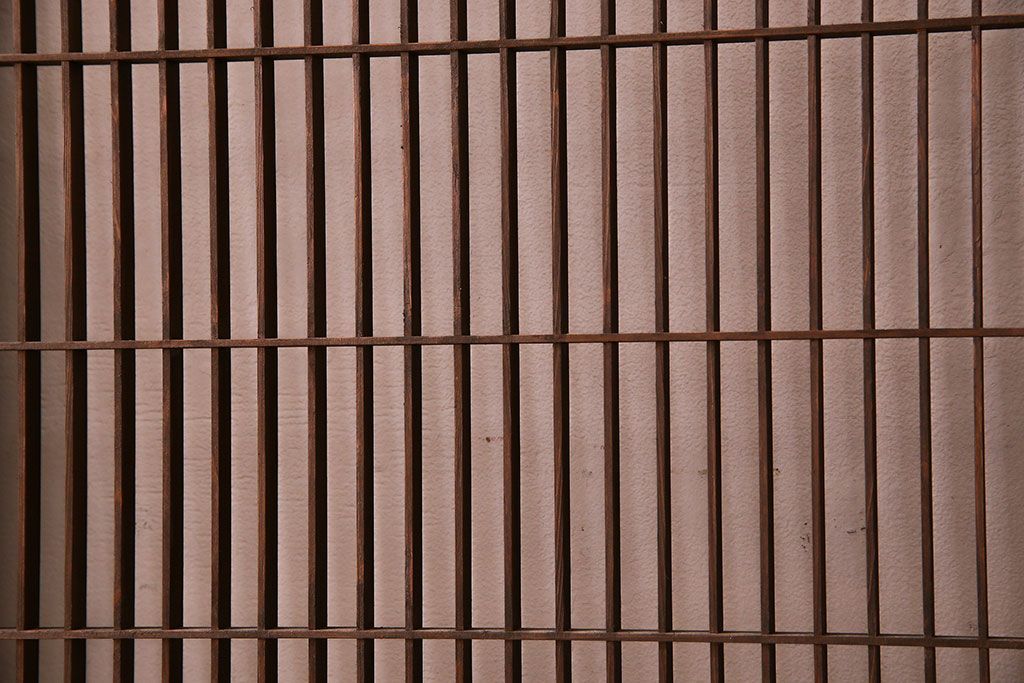 和製アンティーク　レトロデザイン　古い木の書院戸4枚セット