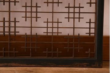 和製アンティーク　レトロデザイン　古い木の書院戸4枚セット