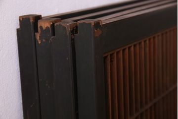 和製アンティーク　レトロデザイン　古い木の書院戸4枚セット