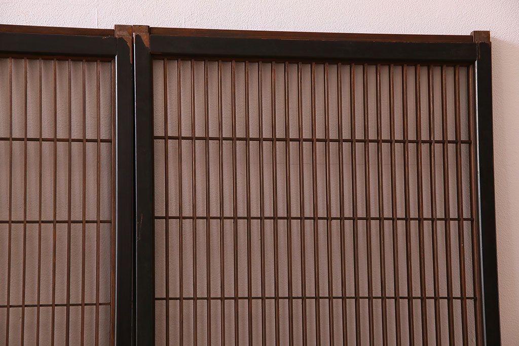 和製アンティーク　レトロデザイン　古い木の書院戸4枚セット