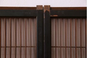 和製アンティーク　レトロデザイン　古い木の書院戸4枚セット