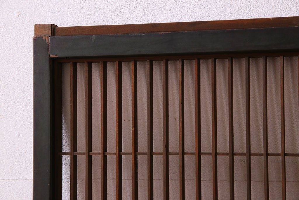 和製アンティーク　レトロデザイン　古い木の書院戸4枚セット