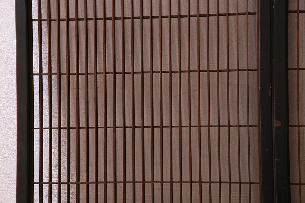 和製アンティーク　レトロデザイン　古い木の書院戸4枚セット