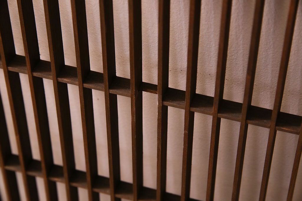 和製アンティーク　レトロデザイン　古い木の書院戸4枚セット