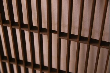 和製アンティーク　レトロデザイン　古い木の書院戸4枚セット