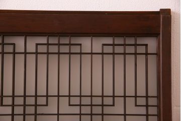 すりガラス入り!組子が美しい和モダンなアンティーク書院戸4枚セット(書院障子)