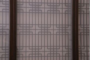 すりガラス入り!組子が美しい和モダンなアンティーク書院戸4枚セット(書院障子)