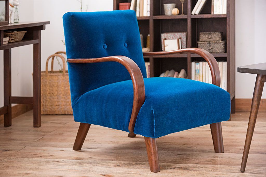 レトロ家具　レトロデザイン　おしゃれな一人掛けアンティークアームソファ