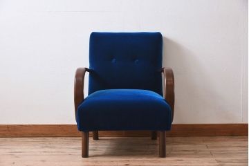レトロ家具　レトロデザイン　おしゃれな一人掛けアンティークアームソファ