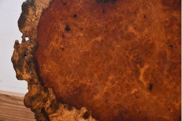 高級民芸家具　玉杢　花梨(カリン)材製の花台(1)