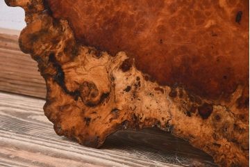 高級民芸家具　玉杢　花梨(カリン)材製の花台(1)