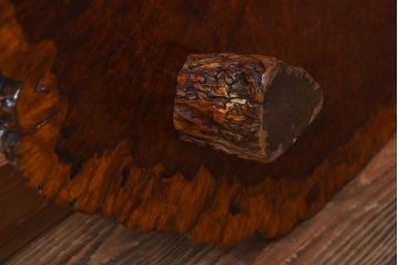 高級民芸家具　玉杢　花梨(カリン)材製の花台(2)