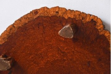 高級民芸家具　玉杢　花梨(カリン)材製の花台(2)