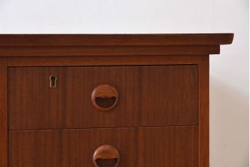 北欧家具　デンマークビンテージ　両面使いできるパートナーデスク(両袖机)