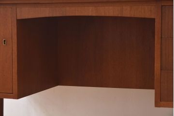 北欧家具　デンマークビンテージ　両面使いできるパートナーデスク(両袖机)