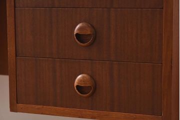 北欧家具　デンマークビンテージ　両面使いできるパートナーデスク(両袖机)