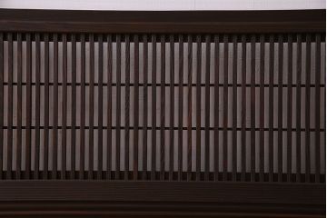 アンティーク　裏障子付き　上品なデザイン!モールガラス帯の格子戸2枚セット
