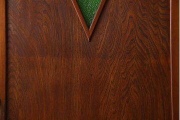 当時物色ガラス入り　大正ロマンスタイル　上質なアンティーク木製ドア(扉)