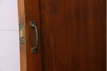 当時物色ガラス入り　大正ロマンスタイル　上質なアンティーク木製ドア(扉)