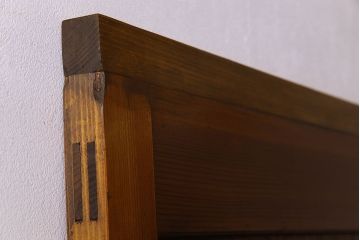 当時物色ガラス入り　大正ロマンスタイル　上質なアンティーク木製ドア(扉)