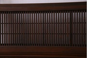アンティーク　裏障子付き　上品なデザイン!気泡ガラス帯の格子戸2枚セット