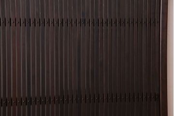 和製アンティーク　裏ガラス入り!上質な縦桟格子戸(1)