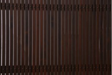 和製アンティーク　裏ガラス入り!上質な縦桟格子戸(1)