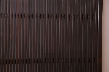 和製アンティーク　裏ガラス入り!上質な縦桟格子戸(2)