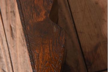 アンティーク雑貨 和製アンティーク 上品な古いナラ材の小振りな3段レターラック(壁掛け収納棚・状差し)