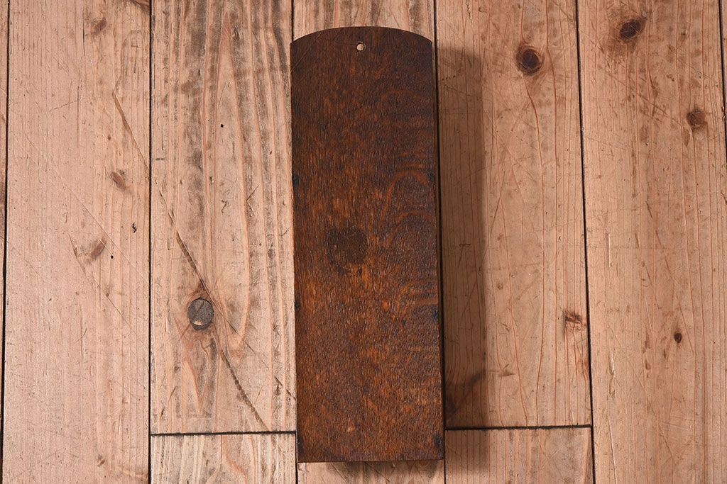 アンティーク雑貨 和製アンティーク 上品な古いナラ材の小振りな3段レターラック(壁掛け収納棚・状差し)