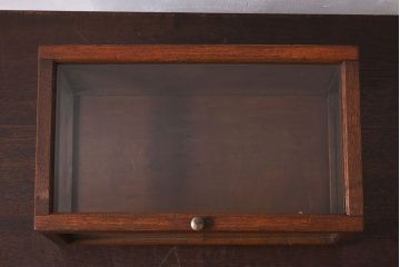 アンティーク雑貨　木製フレーム　レトロデザイン　小さなアンティークガラスケース(1)