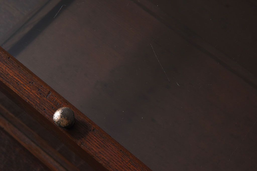 アンティーク雑貨　木製フレーム　レトロデザイン　小さなアンティークガラスケース(1)