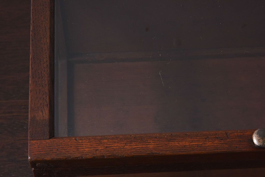 アンティーク雑貨　木製フレーム　レトロデザイン　小さなアンティークガラスケース(1)