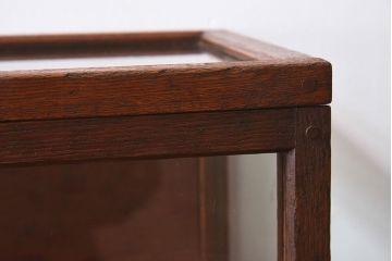 アンティーク雑貨　木製フレーム　レトロデザイン　小さなアンティークガラスケース(1)