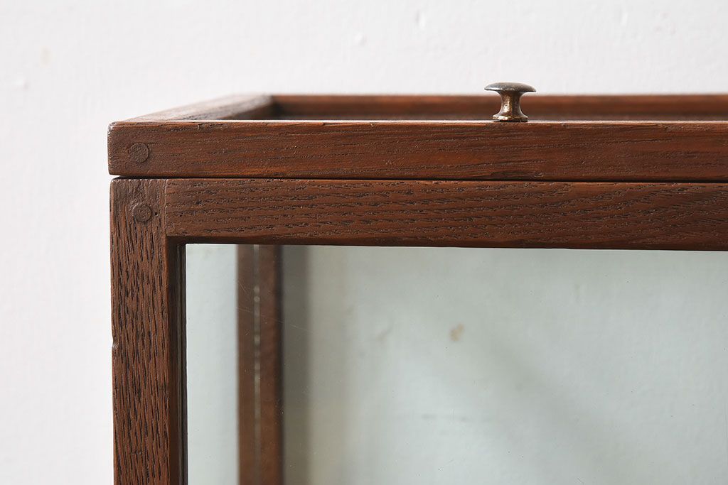 アンティーク雑貨　木製フレーム　レトロデザイン　小さなアンティークガラスケース(2)