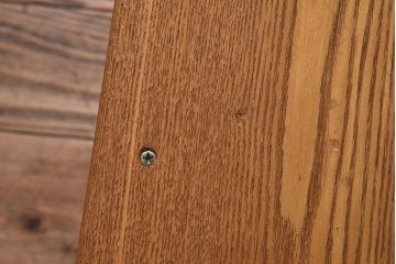 中古　楡材　学校の角スツール(3)