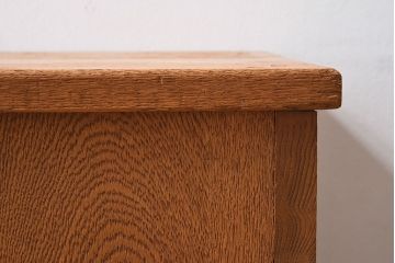 中古　楡材　学校の角スツール(3)