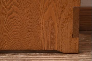 中古家具　楡材　学校の角スツール(1)