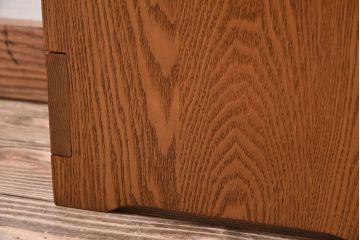 中古家具　楡材　学校の角スツール(2)