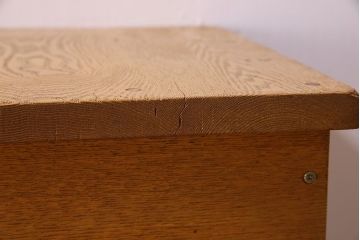 中古　楡材　学校の角スツール2脚セット(1)