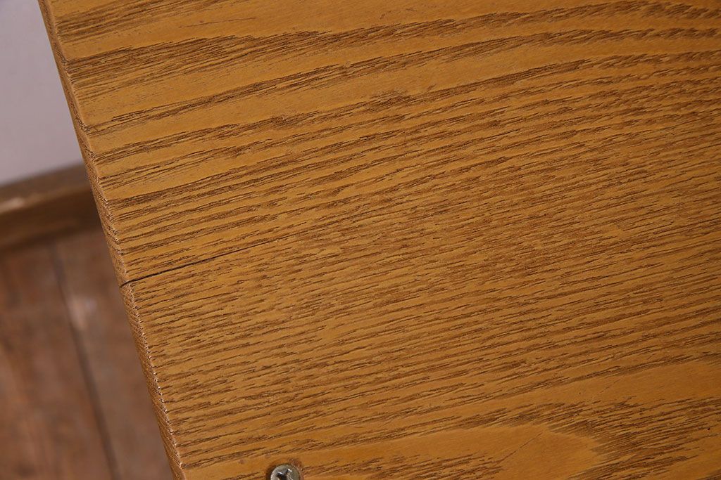 中古　楡材　学校の角スツール2脚セット(2)