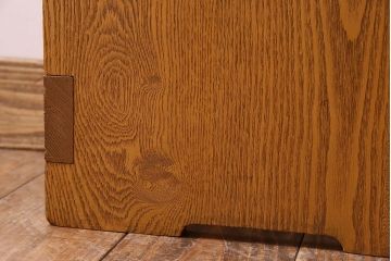 中古　楡材　学校の角スツール2脚セット(2)