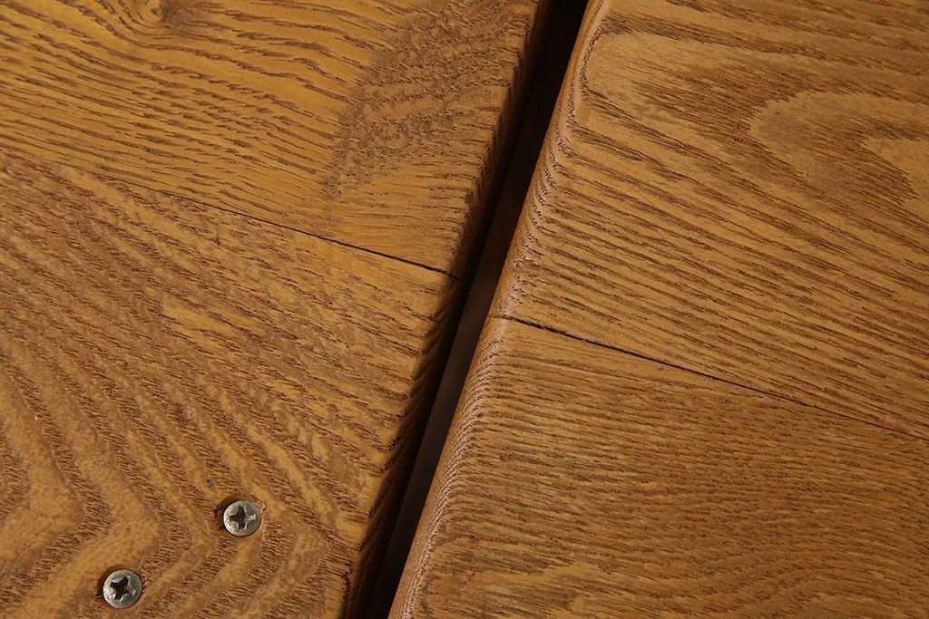 中古　楡材　学校の角スツール2脚セット(3)