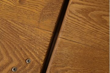 中古　楡材　学校の角スツール2脚セット(3)