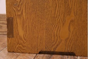 中古　楡材　学校の角スツール2脚セット(3)