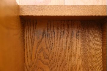 中古　楡材　学校の角スツール2脚セット(3)